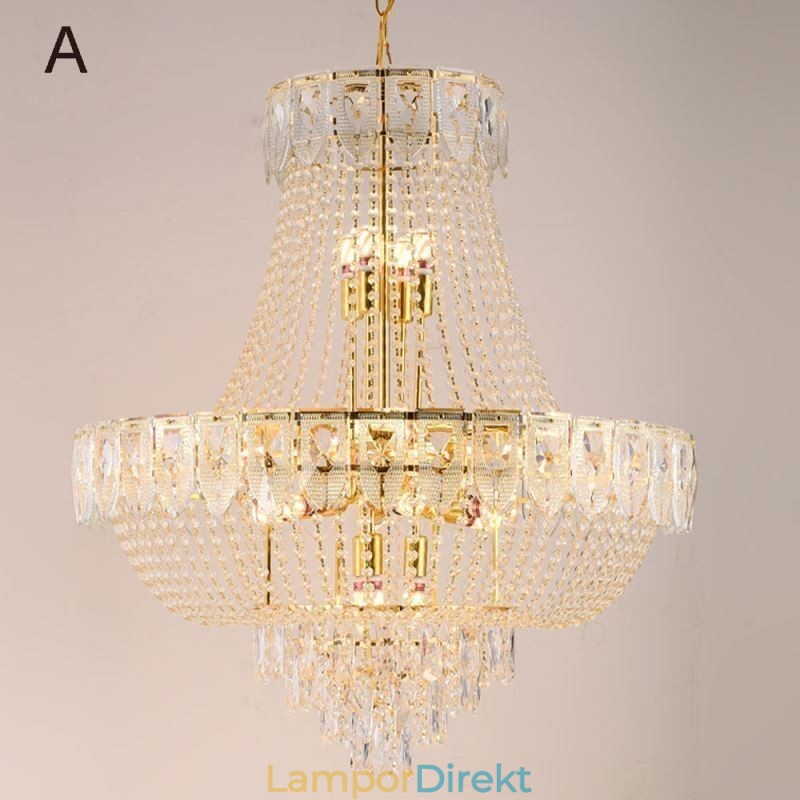 Crystal Pendel Light Lyx Decrative Taklampa
