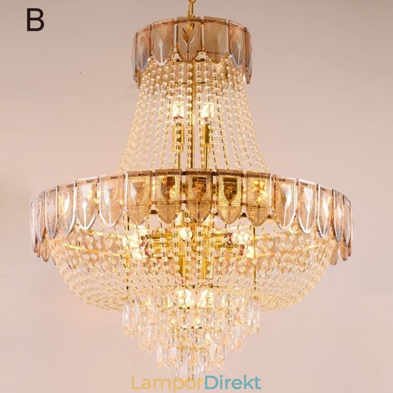 Crystal Pendel Light Lyx Decrative Taklampa