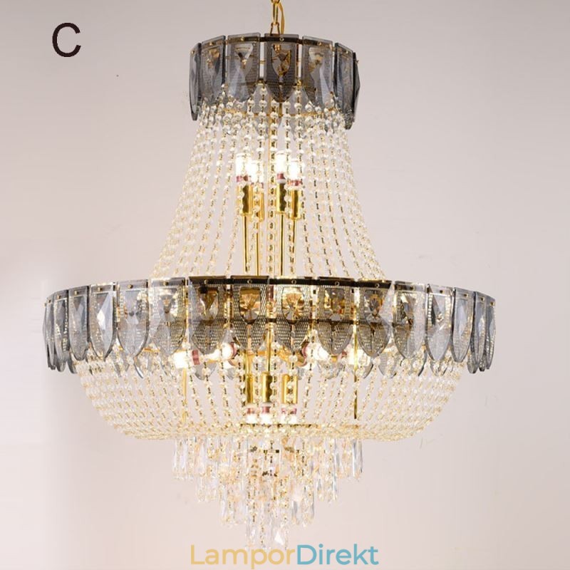 Crystal Pendel Light Lyx Decrative Taklampa