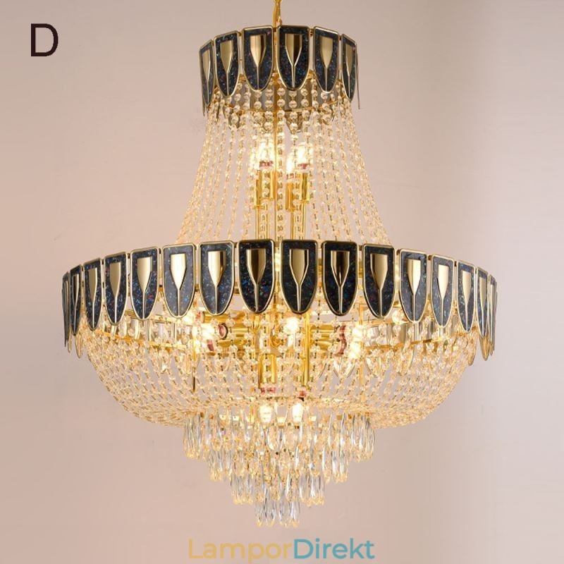 Crystal Pendel Light Lyx Decrative Taklampa