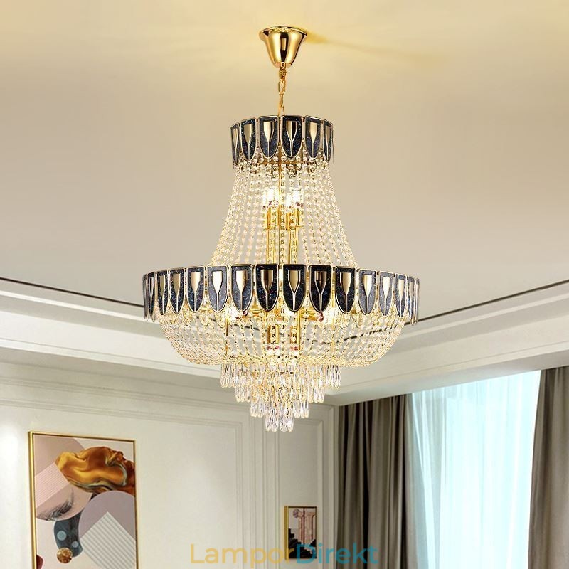 Crystal Pendel Light Lyx Decrative Taklampa