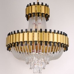 Crystal Pendel Light Guld Lyx Decrative Taklampa
