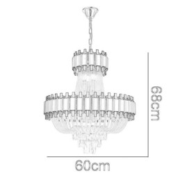 Crystal Pendel Light Guld Lyx Decrative Taklampa