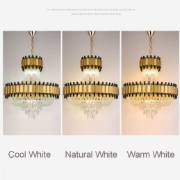 Crystal Pendel Light Guld Lyx Decrative Taklampa