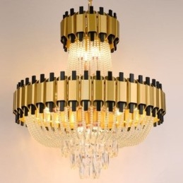 Crystal Pendel Light Guld Lyx Decrative Taklampa