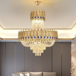 Crystal Pendel Light Lyx Decrative Taklampa 60Cm