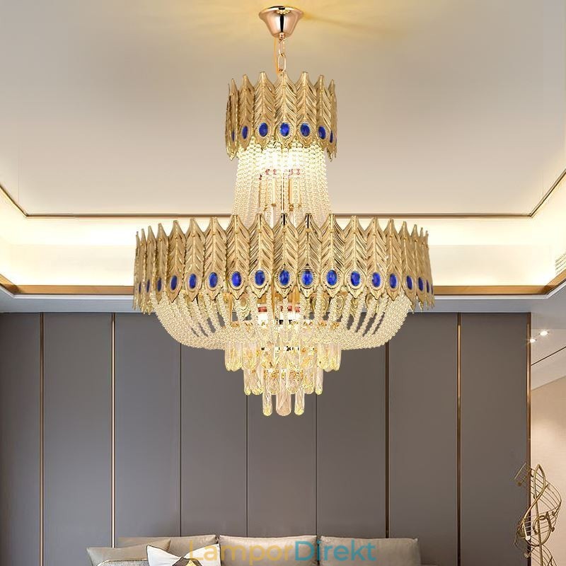 Crystal Pendel Light Lyx Decrative Taklampa 60Cm