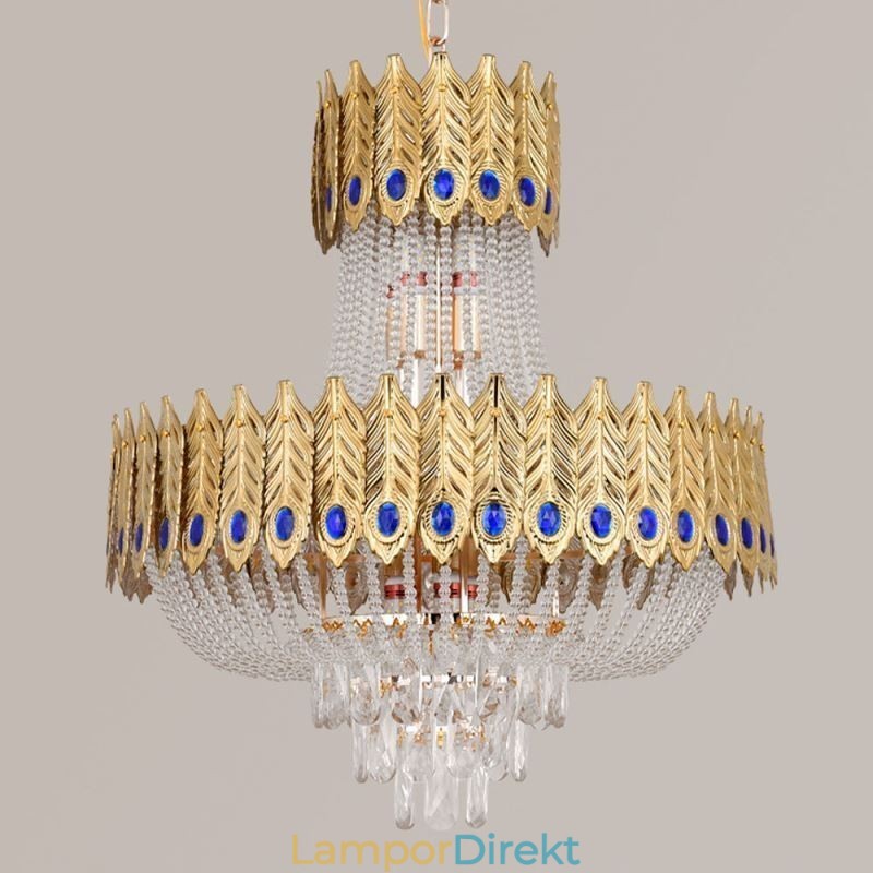 Crystal Pendel Light Lyx Decrative Taklampa 60Cm