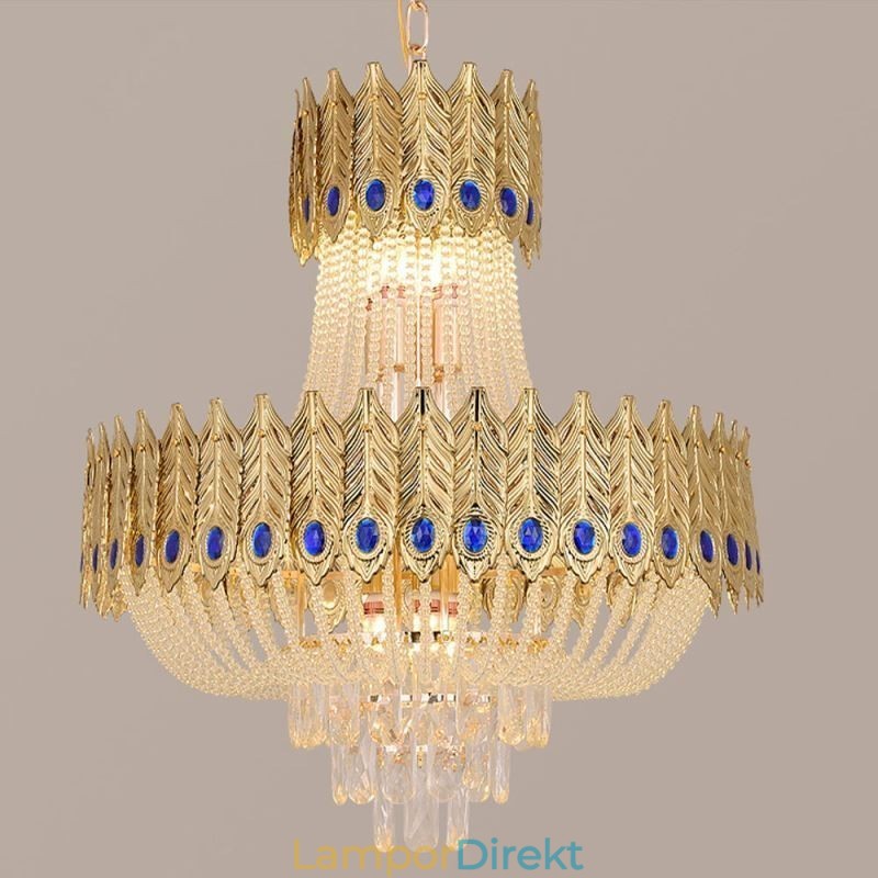Crystal Pendel Light Lyx Decrative Taklampa 60Cm
