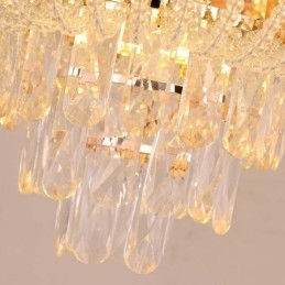 Crystal Pendel Light Lyx Decrative Taklampa 60Cm