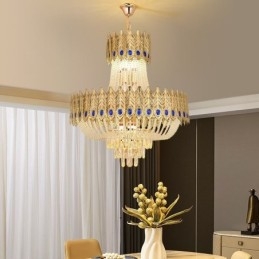 Crystal Pendel Light Lyx Decrative Taklampa 60Cm