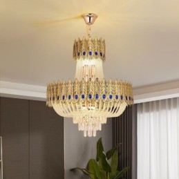 Crystal Pendel Light Lyx Decrative Taklampa 60Cm