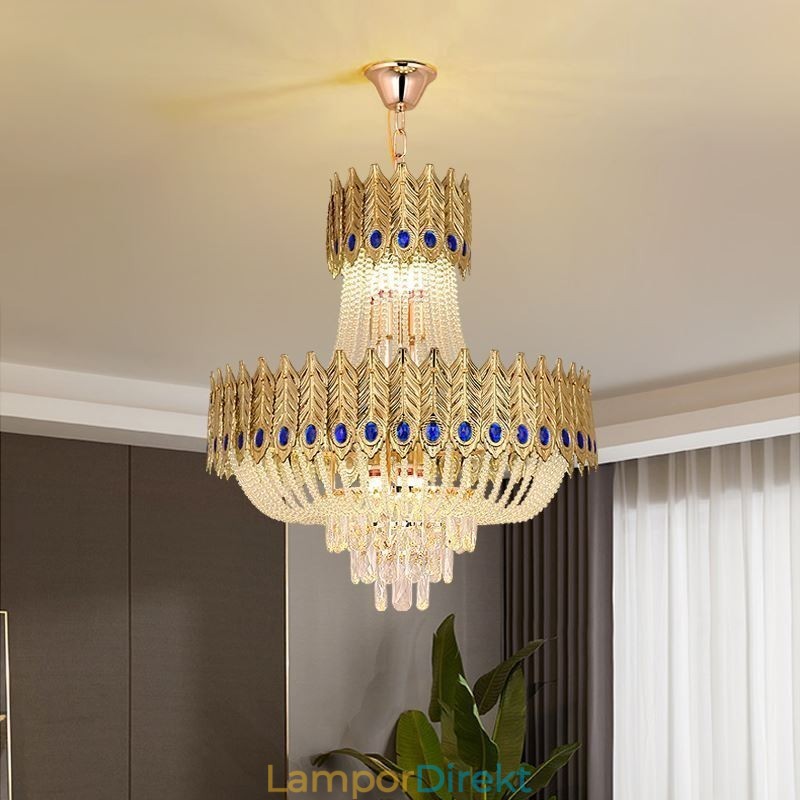 Crystal Pendel Light Lyx Decrative Taklampa 60Cm