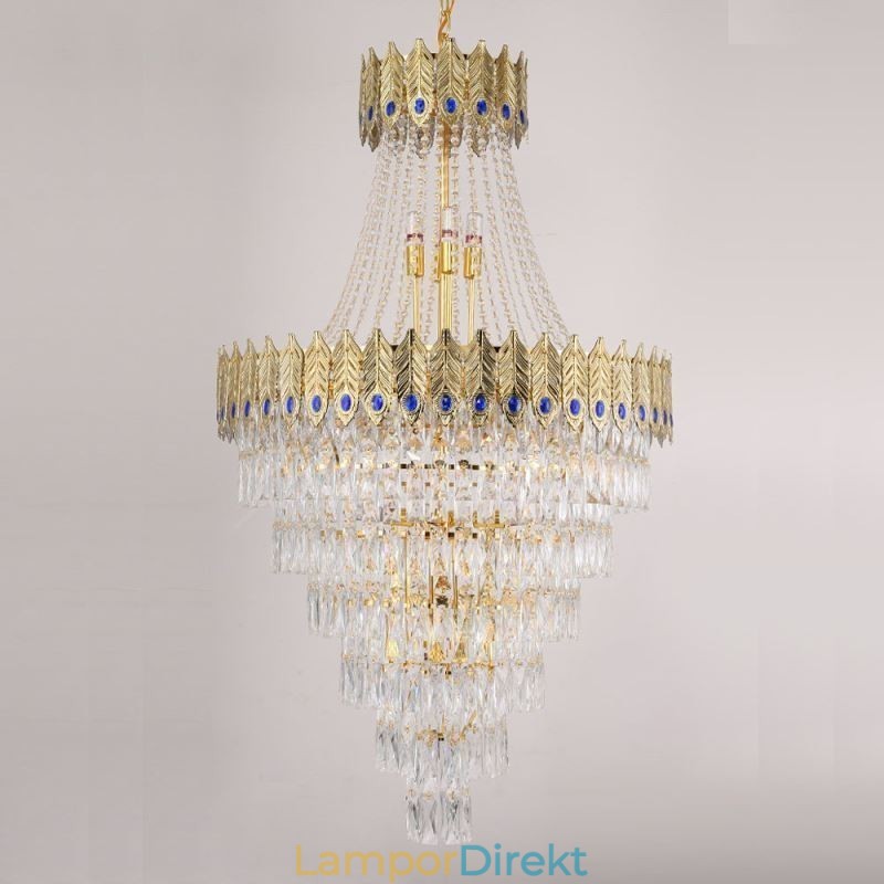 Crystal Pendel Light Sofistikerad Lyx Decrative Hanging Light 80Cm
