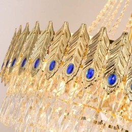 Crystal Pendel Light Sofistikerad Lyx Decrative Hanging Light 80Cm