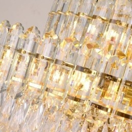 Crystal Pendel Light Four Layers Luxury Decrative Taklampa 80Cm