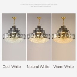Crystal Pendel Light Four Layers Luxury Decrative Taklampa 80Cm