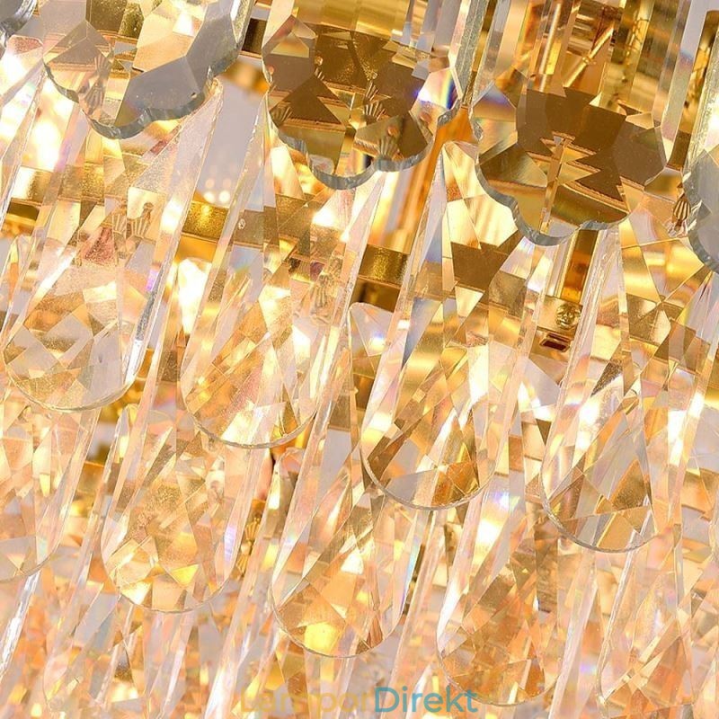 Crystal Pendel Light Four Layers Luxury Decrative Taklampa 80Cm