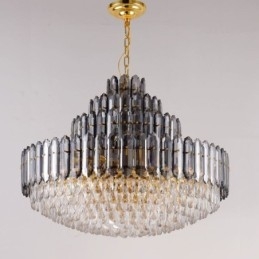 Crystal Pendel Light Four Layers Luxury Decrative Taklampa 80Cm