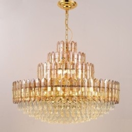Crystal Pendel Light Four Layers Luxury Decrative Taklampa 80Cm