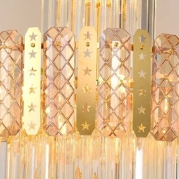Guld Kristall Pendellampa Lyxig Decrative Taklampa 60*H180Cm