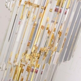 Guld Kristall Pendellampa Lyxig Decrative Taklampa 60*H180Cm