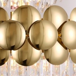Kristall Pendellampa Elektropläterad Guld Lyxig Decrative Taklampa 60Cm
