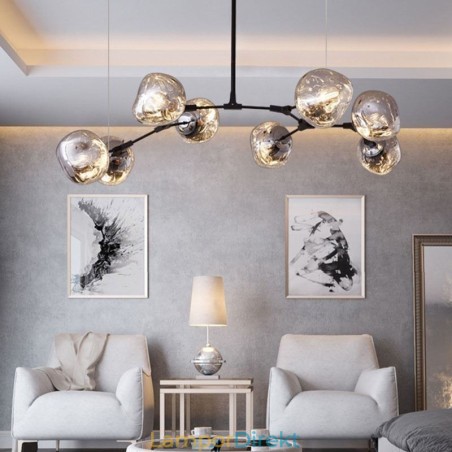 Nordic Ceiling Lamp Modern Elektropläterad Glasmålning Lampskärm Pendellampa Nordic Ceiling Lamp Modern Elektropläterad Glasmålning Lampskärm Pendellampa