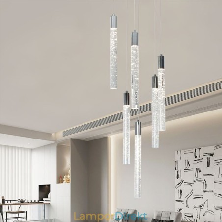 Taklampa Krom Crystal Column Cluster Taklampa Taklampa Krom Crystal Column Cluster Taklampa