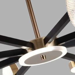 Pendellampa Minimalistisk Nine Heads Circle Ceiling Light
