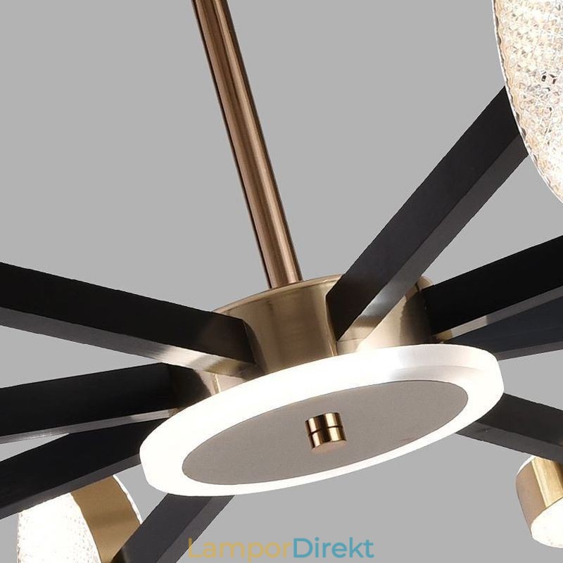 Pendellampa Minimalistisk Nine Heads Circle Ceiling Light
