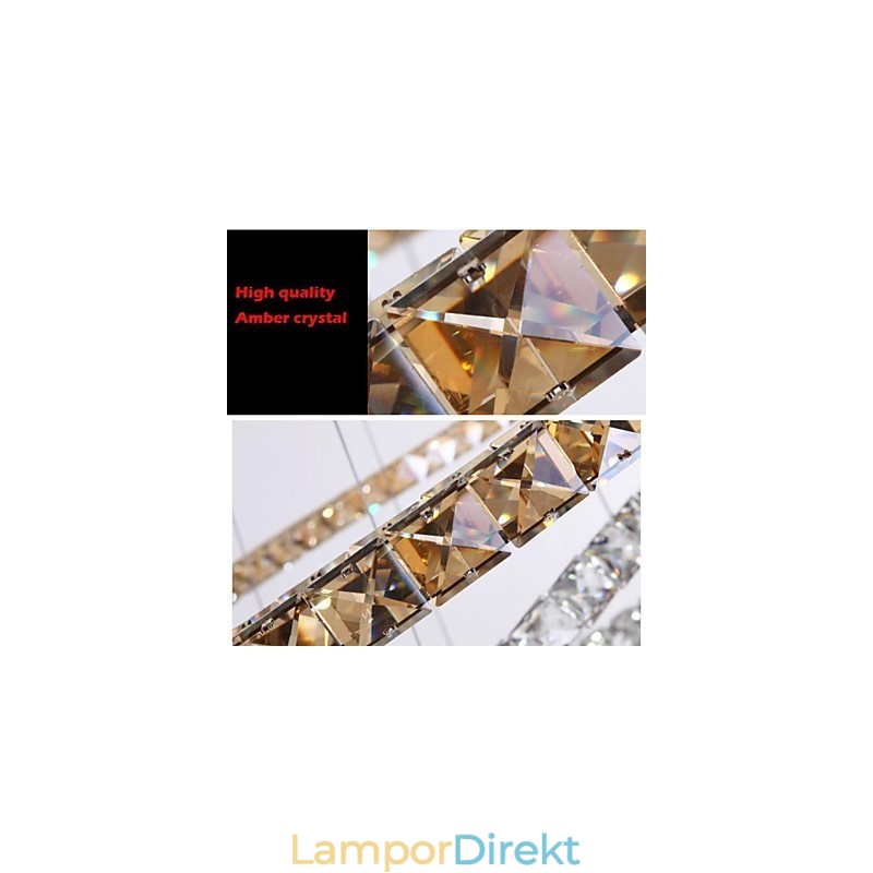Kristall Pendelljus Belysning Lampor Moderna Armaturer Amber K9 Kristall Rund Enkel Ring 30Cm