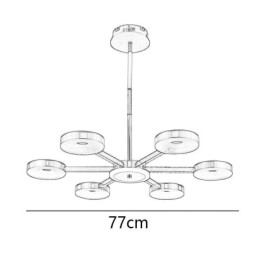 Pendellampa Minimalistisk Seven Headed Circle Ceiling Light