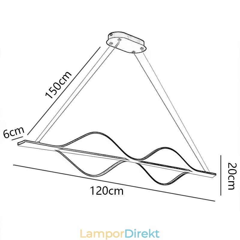 Pendel Minimalist Light Wave Taklampa