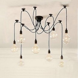 Glödlampa Ljuskrona Lantlig Kontrakterad Stil Av Nordamerika