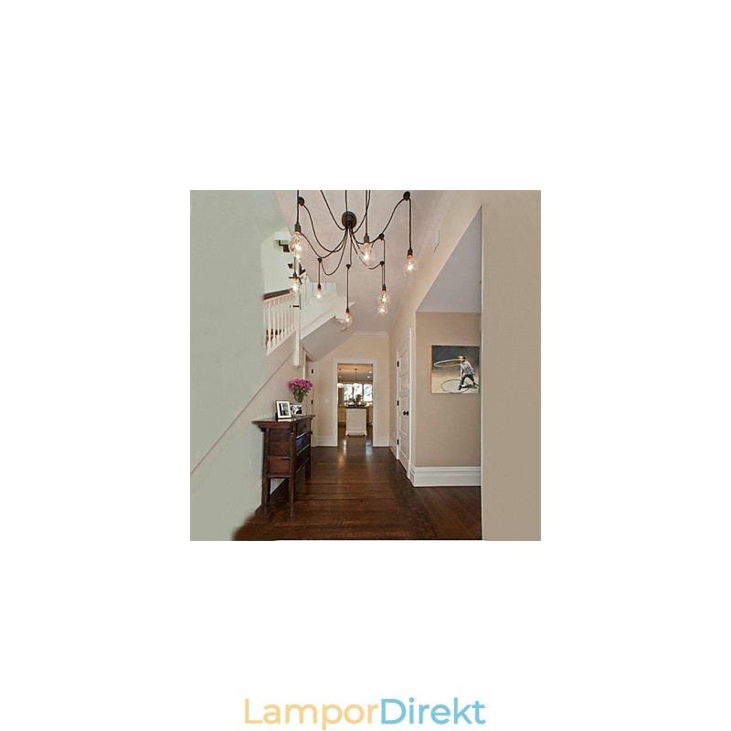 Glödlampa Ljuskrona Lantlig Kontrakterad Stil Av Nordamerika