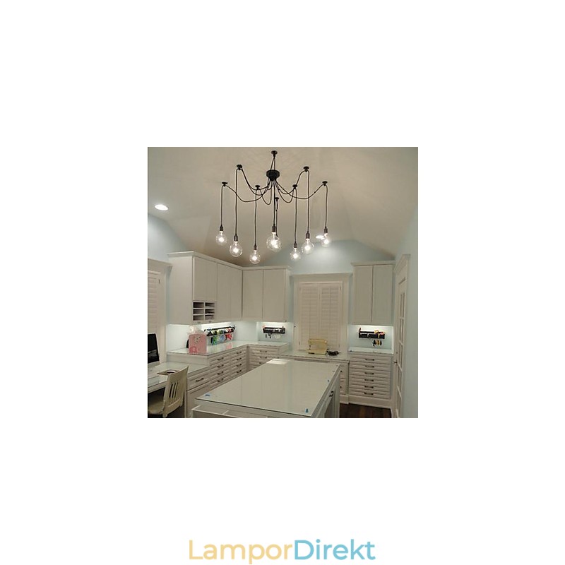 Glödlampa Ljuskrona Lantlig Kontrakterad Stil Av Nordamerika