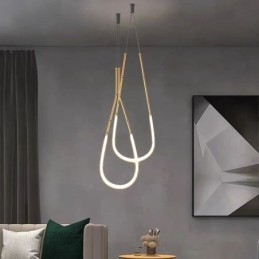 Taklampa Creative Line Bambu Takljus Svart Guld