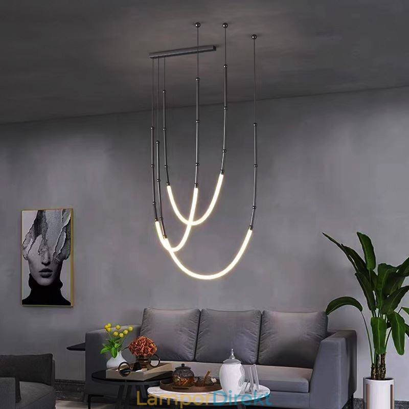 Taklampa Creative Line Bambu Takljus Svart Guld