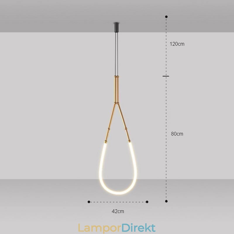 Taklampa Creative Line Bambu Takljus Svart Guld