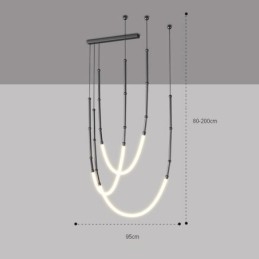 Taklampa Creative Line Bambu Takljus Svart Guld