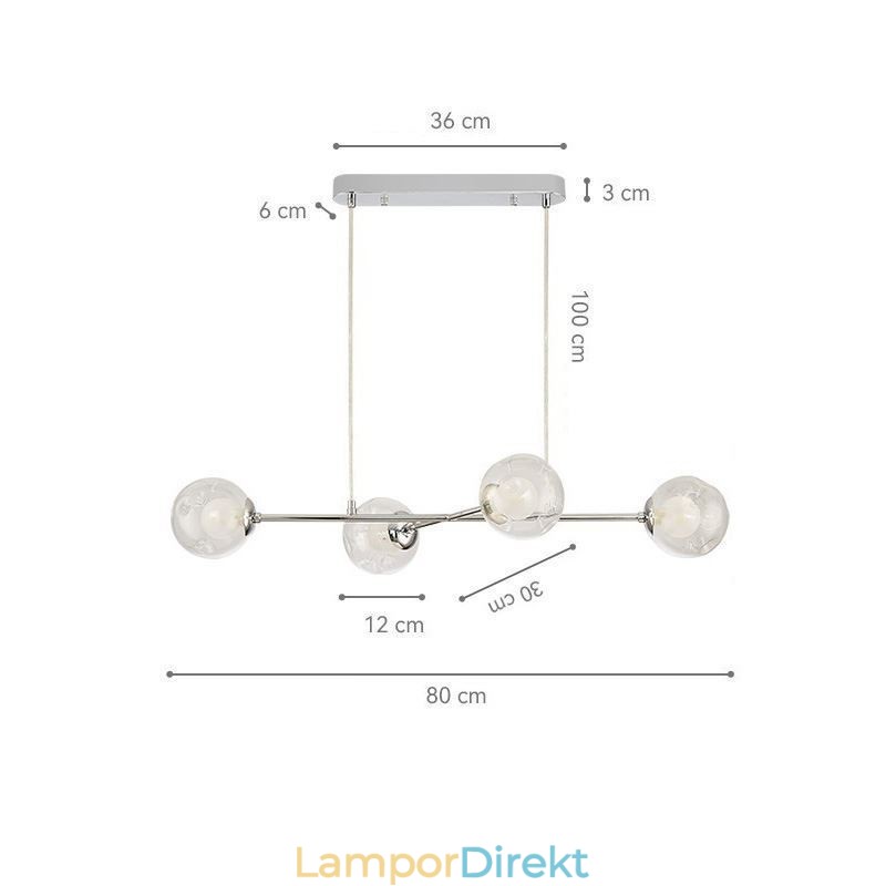 Hängljus I Glas European Magic Bean Pendellampa 4 Lampor