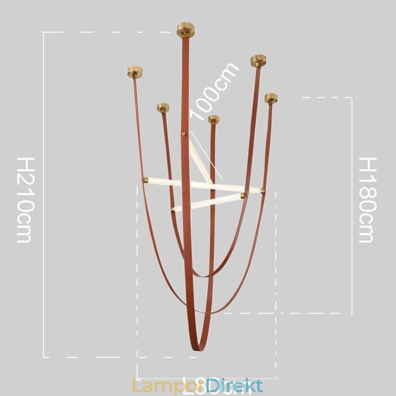Europeisk Taklampa Wabi Sabi Style Bälte Dekorativ Light