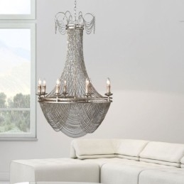 Aluminiumkedjehängande Ljus Creative Light Lyx Tofs Dekorativt Ljus Guld Silver
