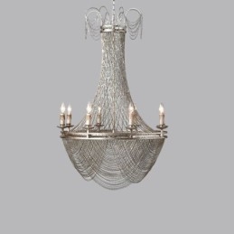 Aluminiumkedjehängande Ljus Creative Light Lyx Tofs Dekorativt Ljus Guld Silver