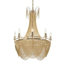 Aluminiumkedjehängande Ljus Creative Light Lyx Tofs Dekorativt Ljus Guld Silver
