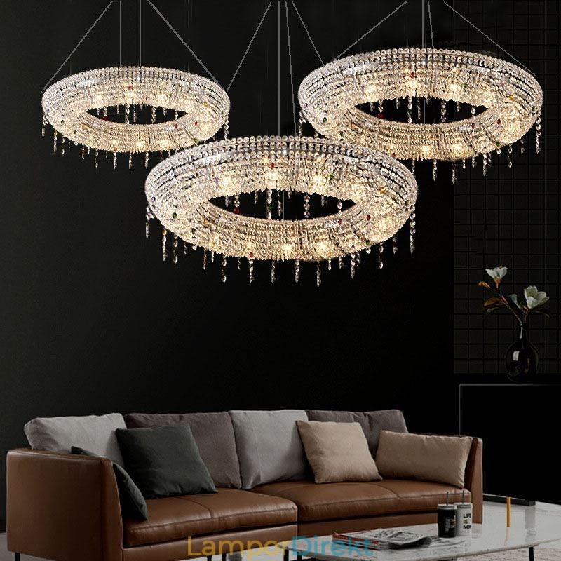 Crystal Pendel Light Modern Light Lyx Taklampa