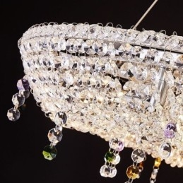 Crystal Pendel Light Modern Lyx Oval Taklampa