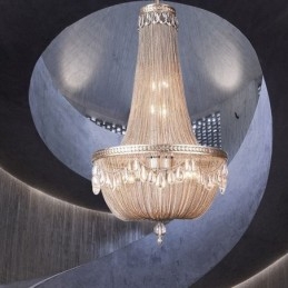 Tofs Taklampa Retro Amerikansk Duplex Aluminium Kedja Taklampa