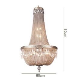 Tofs Taklampa Retro Amerikansk Duplex Aluminium Kedja Taklampa